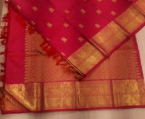 ARNI SILK HALF FINE ZARI SAREE WITH BLOUSE